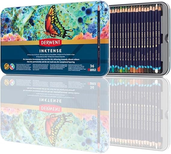 Derwent Inktense, Set of 36 Water-Soluble Ink Pencils