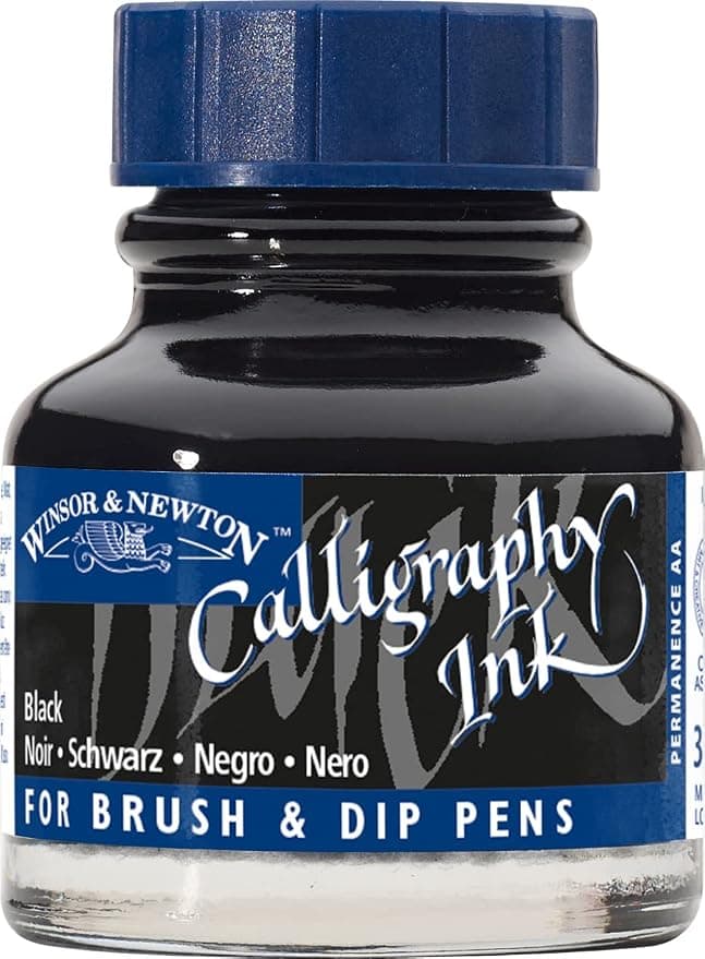 Winsor & Newton Calligraphy Ink, Black, 30ml