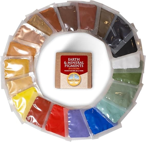 Natural Earth Paint Pigment Sample Pack, 20 Mineral Pigments
