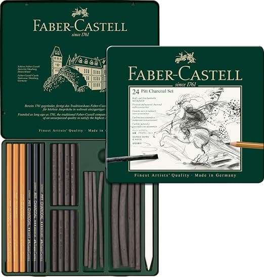 Faber-Castell Pitt Charcoal Set, 24 Piece